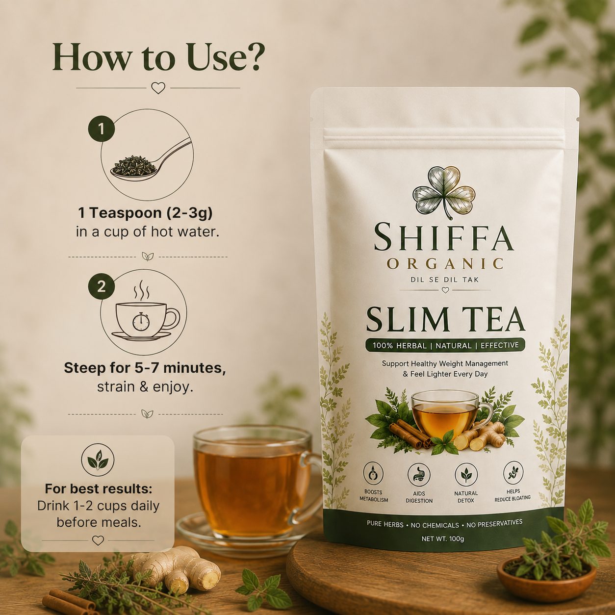 Slim Tea For Weight-Loss and Digestion